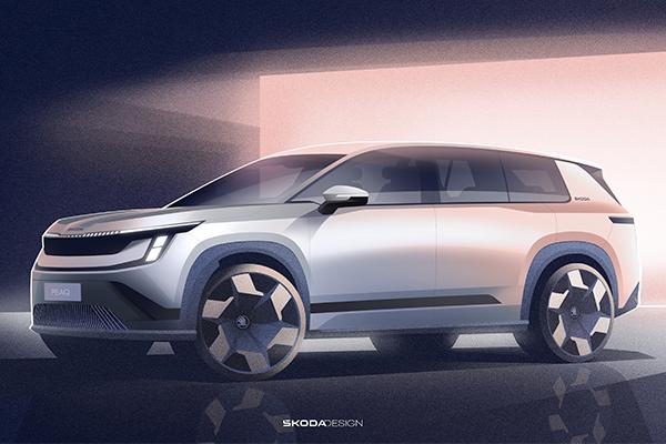 Skoda reveals exterior sketches of its new all-electric Peaq